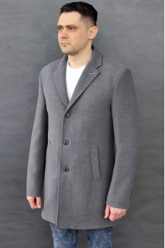 Чоловіче сіре класичне демісезонне пальто AP-233810-KD2-grey купити в Україні,